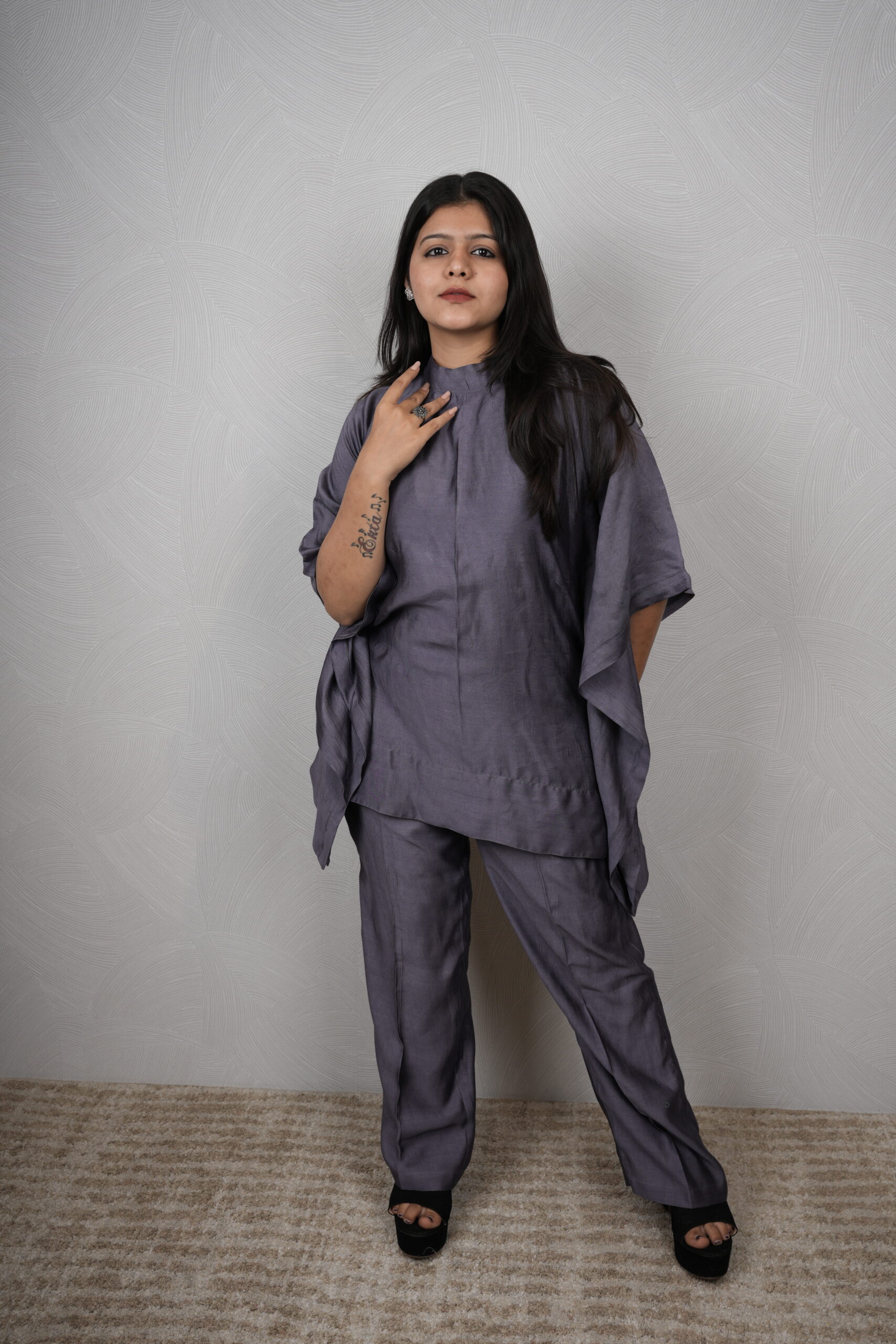 DSC03075 Handknitted Woven Pullover - Multi Color - Image 1