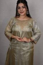 Purple Thread Work Chiffon Saree